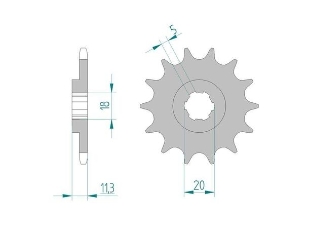 AFAM Countershaft Sprocket 520 