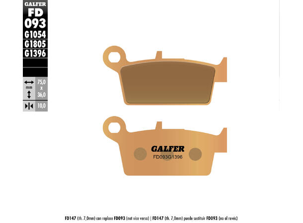 Galfer Bremseklosser, Sinter, Off-Road 