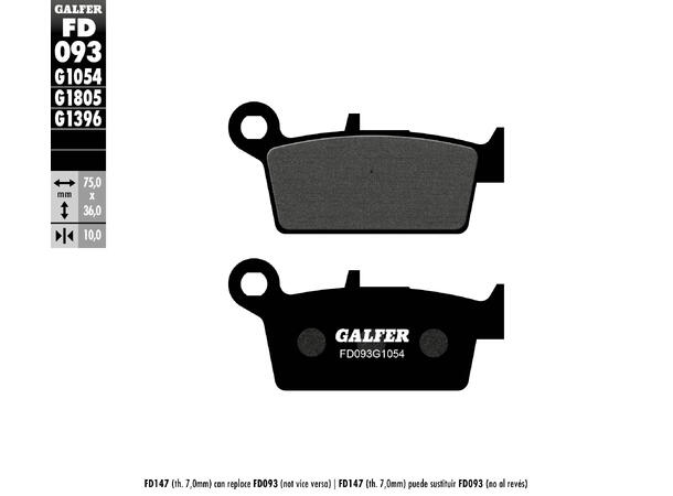 Galfer Bremseklosser, Semi-metall 