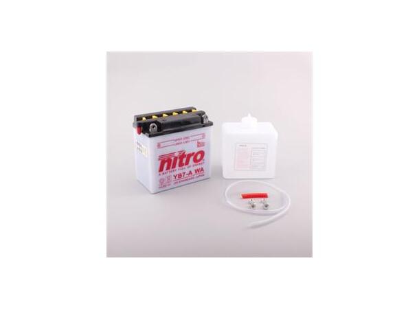 Nitro YB7-A Batteri 12V, 8Ah, 135x75x133, Syrepakke 