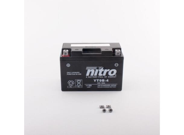 Nitro YT9B-4 Batteri Vedlikeholdsfritt 12V, 8Ah, 150x70x105, AGM GEL 