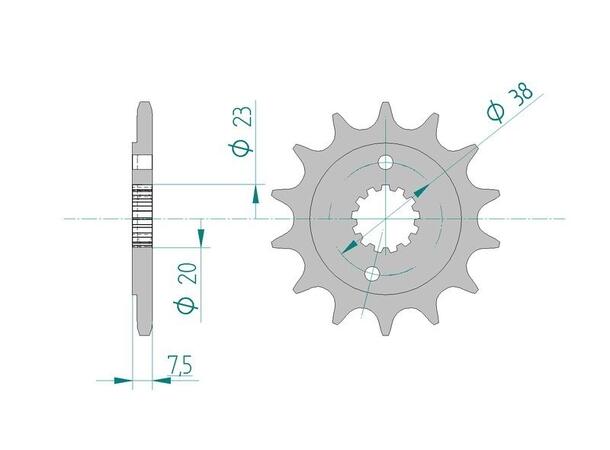 Countershaft Sprocket 520 