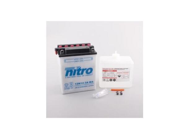 Nitro 12N24-3 Batteri 12V, 24Ah, 184x124x175, Syrepakke 