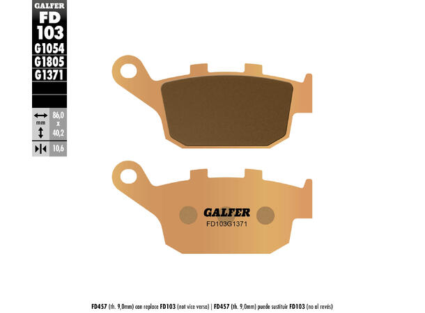 Galfer Bremseklosser, Sinter, Gate 