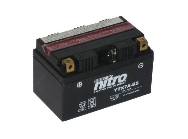 Nitro YTX7A-BS Batteri Vedlikeholdsfritt 12V, 6Ah, 150x87x94, Forseglet, AGM GEL 