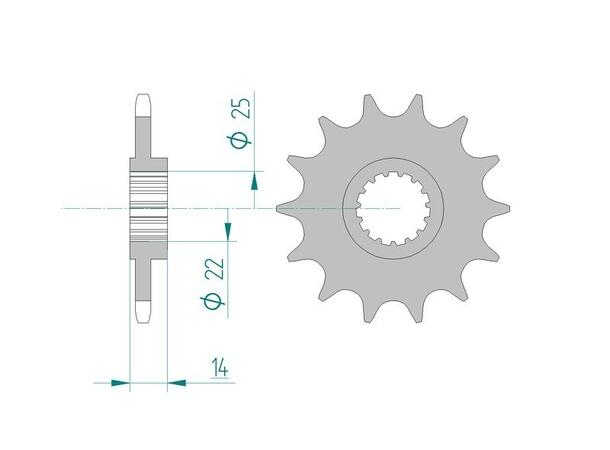 AFAM Countershaft Sprocket 520 