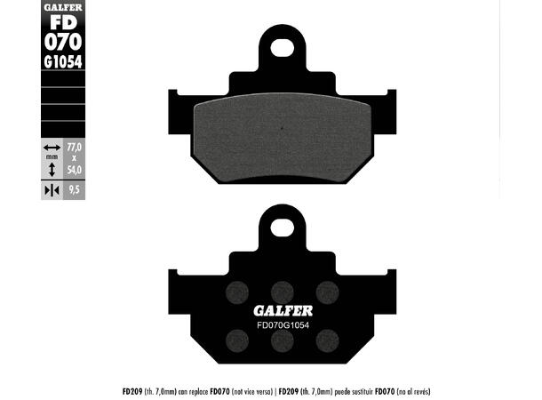 Galfer Bremseklosser, Semi-metall 