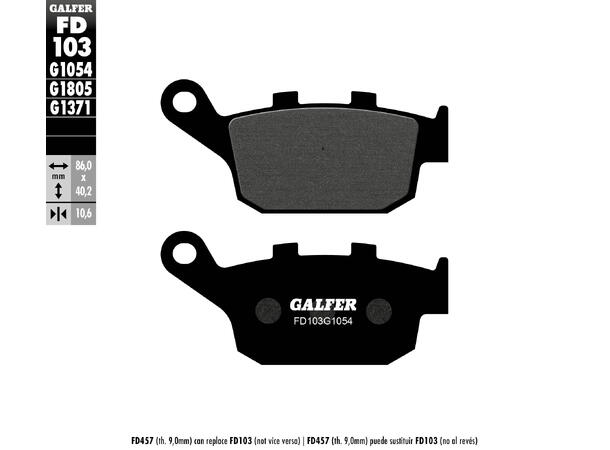 Galfer Bremseklosser, Semi-metall 