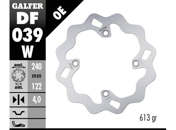 Galfer Bremseskive, Fast, 240x4mm 