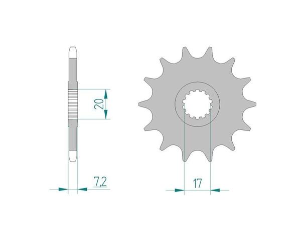 AFAM Countershaft Sprocket 520 