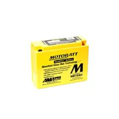 MotoBatt MB16AU 12V Batteri 2-Polet, 230CCA, 20.5Ah, 207x72x164, AGM