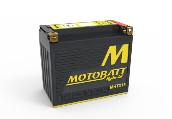 MotoBatt MHTX16 12V Batteri Hybrid 4-Polet, 350CCA, 10HAh, 151x87x130, AGM 