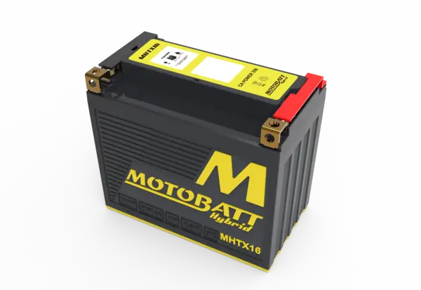 MotoBatt MHTX16 12V Batteri Hybrid 4-Polet, 350CCA, 10HAh, 151x87x130, AGM 