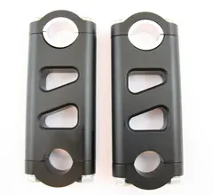 Pivoting Handlebar Risers Universal, std &amp; fatbar, 6061 T6 ALU